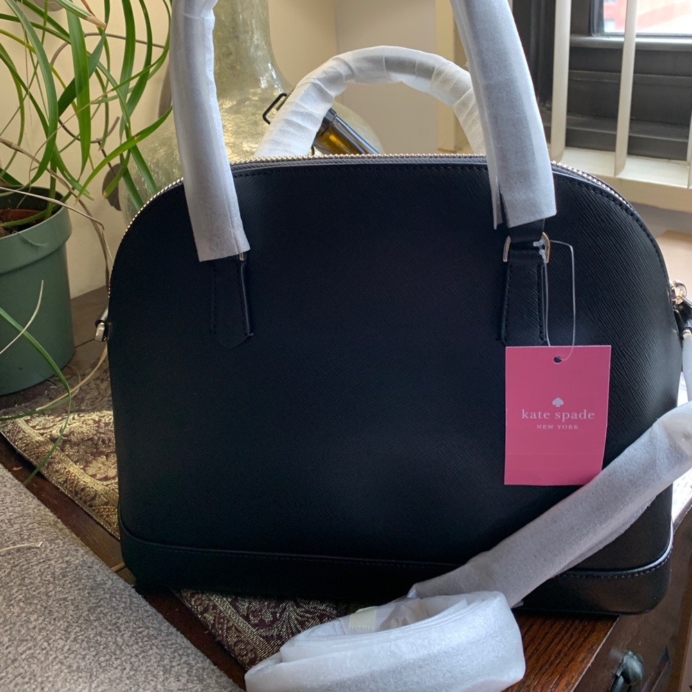 Authentic KATE SPADE leather top zip satchel/crossbody - Picture 5 of 14